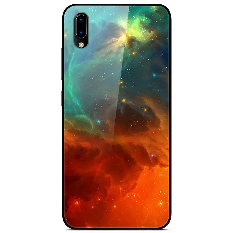 F для VIVO Y91C чехол VIVOY91C стеклянный жесткий чехол для телефона для VIVO Y91i чехол VIVO Y91 C мягкий бампер чехол закаленное для Vivo Y93 Y 93 - Цвет: 50