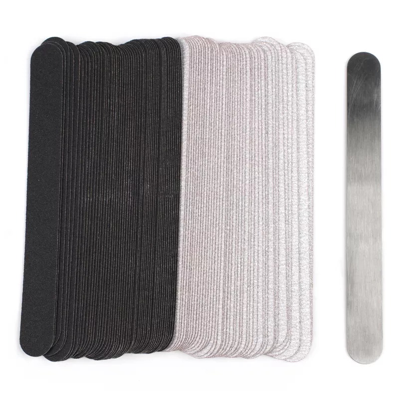 100/180/240 10pcs Grey/black Removable Sandpaper With Stainl