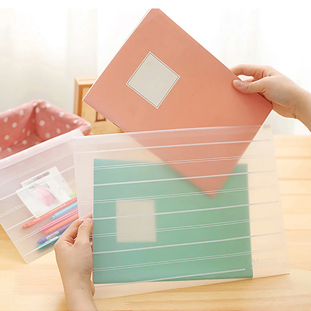 

Transparent Office Document File Holder File Pouch Ticket Pocket Paper Office Organizer For Office School Supplies Stationery