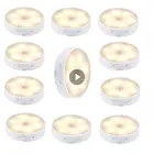 Светодиодный ночник с датчиком движения, магнитный настенный светильник, Интеллектуальный светильник с датчиком корпуса, с USB-зарядкой, стикеры для спальни, лестницы