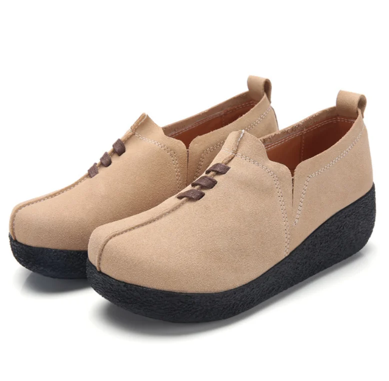 

Spring Women Flats Shoes Platform Sneakers Slip On Flats Canvas Ladies Loafers Casual Shoes