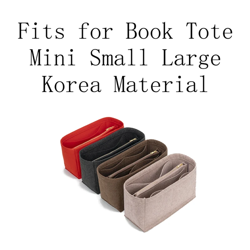 Insert Bag Organizer for Book Tote Makeup Handbag Organizer Travel Inner Purse Portable Cosmetic Inside Bags Korea Material