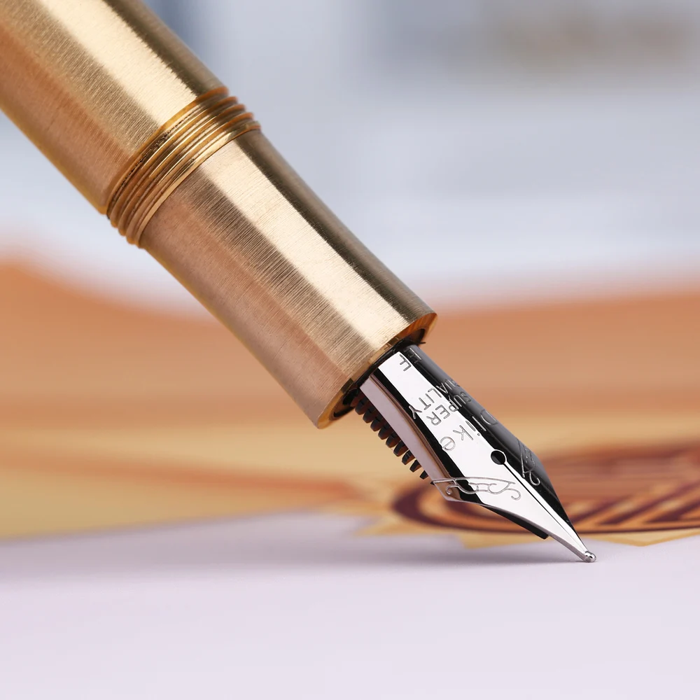 Полностью фонтан из латуни Delike металлическая чернильная ручка Iraurita EF/F/EF для