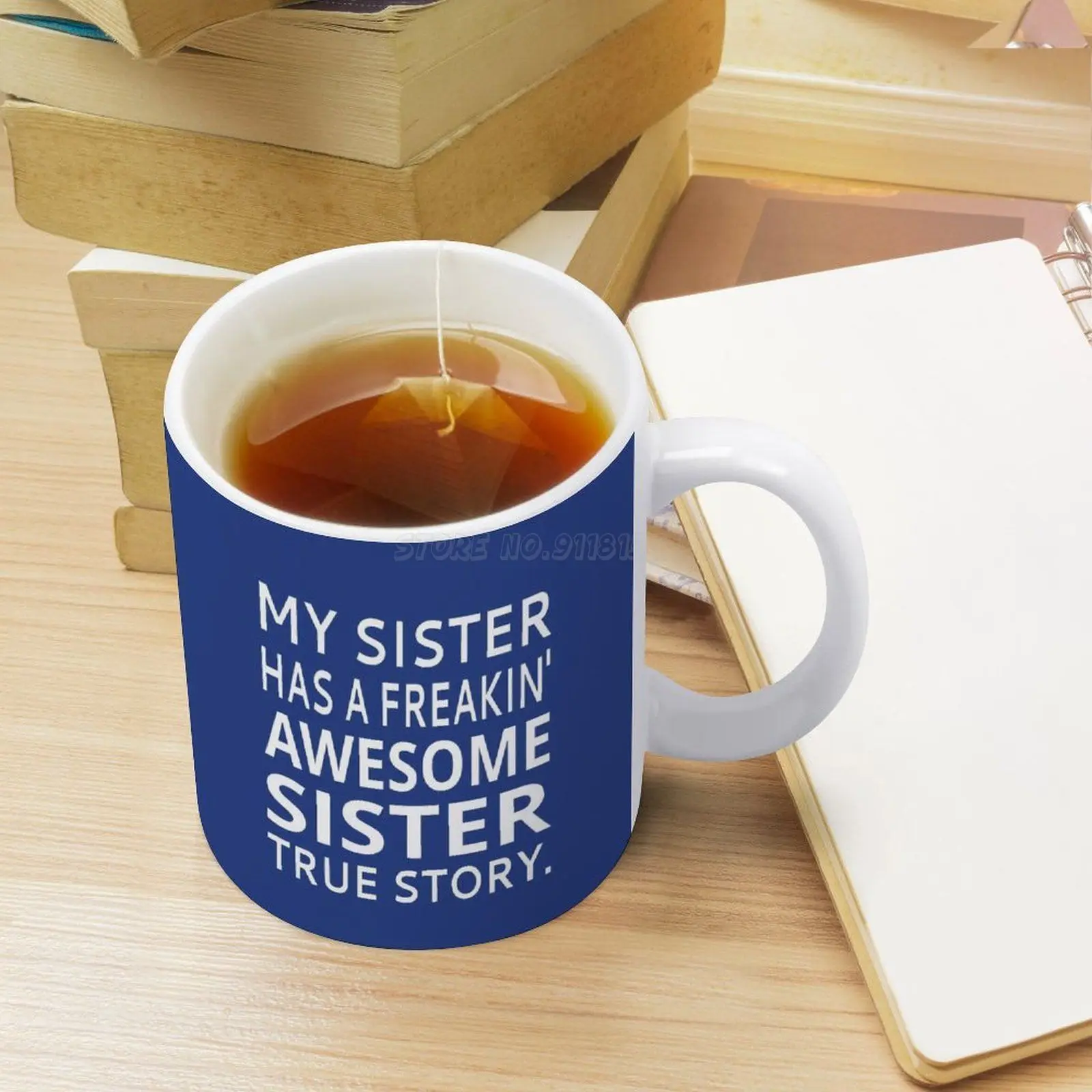 У моей сестры чудесная сестра белая кружка 11 унций забавные керамические чашки