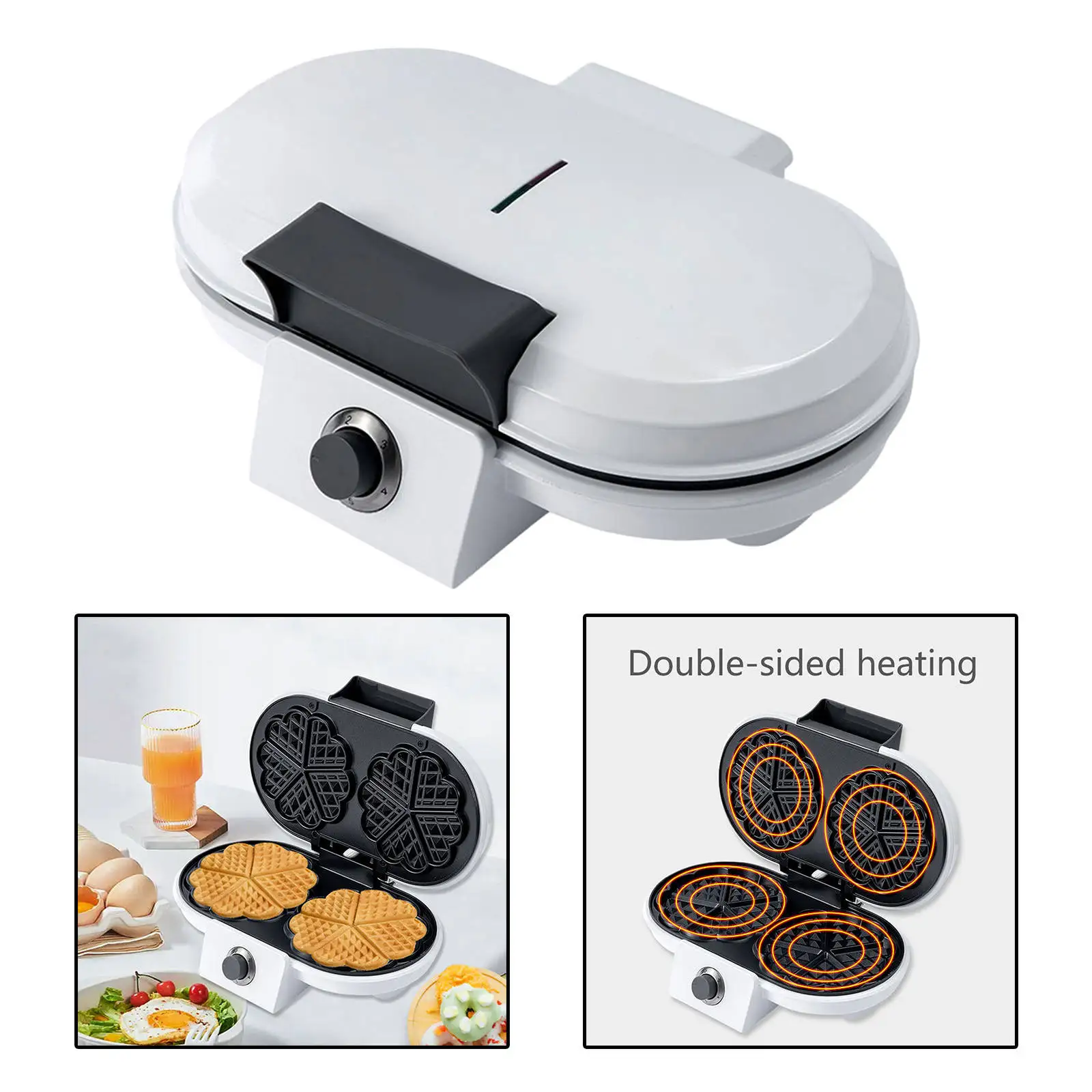 

Electric Waffle Maker Waffle Baking Mould Pancake Cooking Non-Stick Press Plate Pastries Pan for Breakfast Homemade Easy Clean