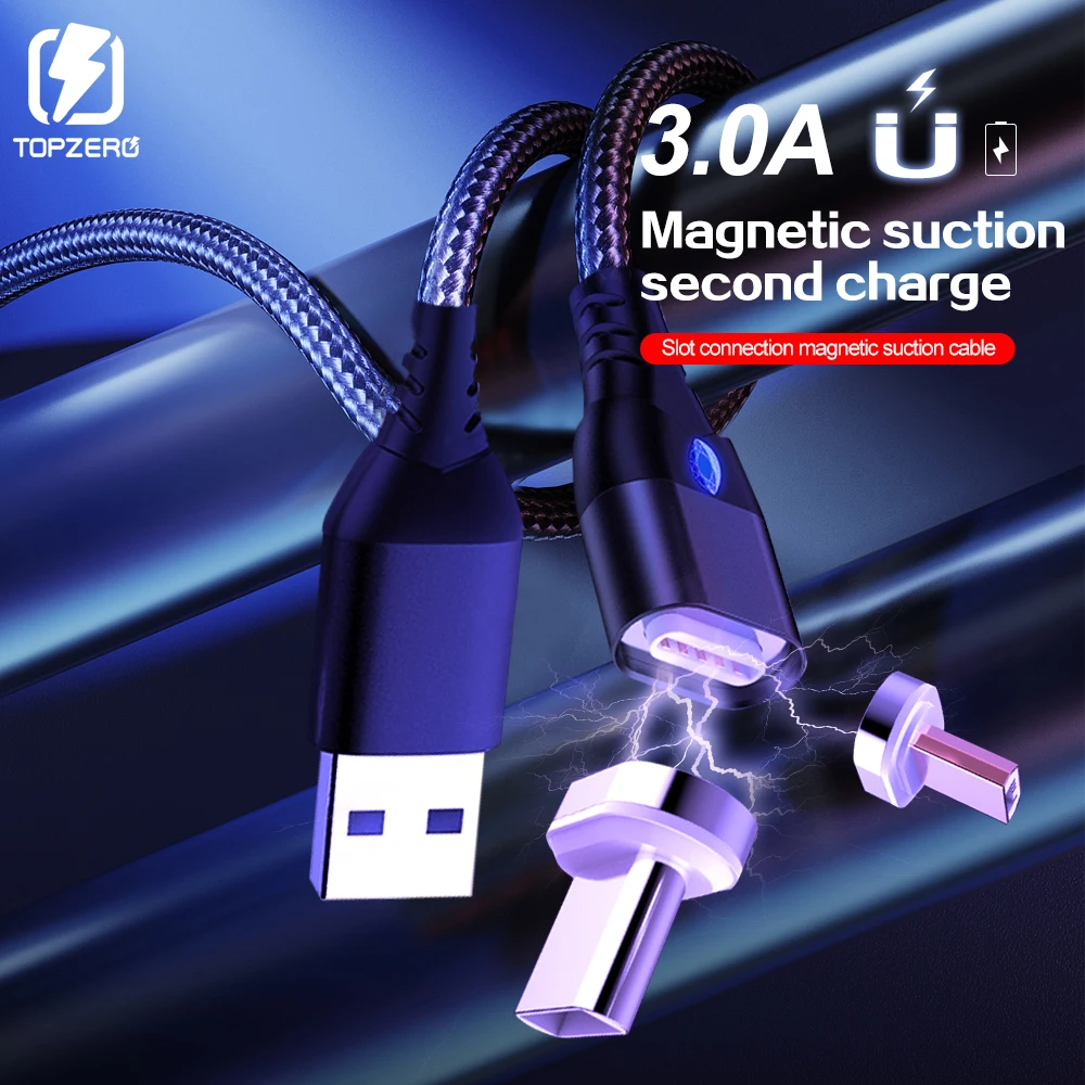 Магнитный USB кабель для зарядки 3 А 1 м|Кабели мобильных телефонов| |
