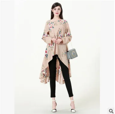 2019 Длинная блузка Абая для мусульманских женщин халат Малайзия Рамадан Арабский