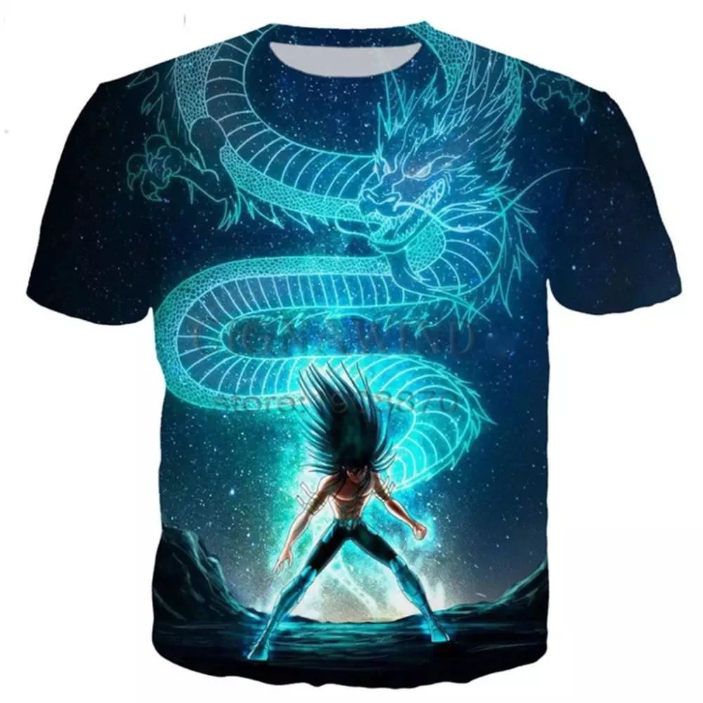 

2021 Spring/Summer Saint Seiya Our Memories Man 3D Digital Print T-shirt Girl Boy Short Sleeve Season Popular Trend