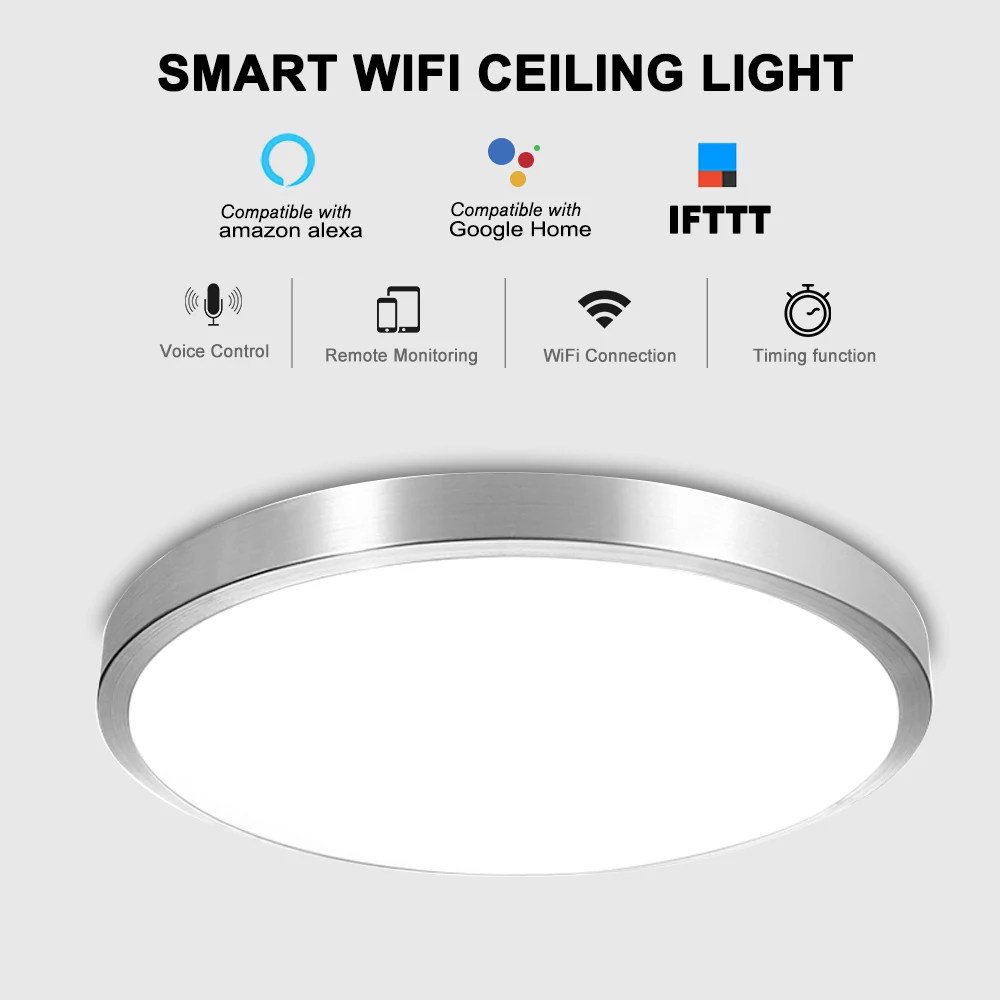 Смарт-WI-FI потолочный светильник 48W светодиоидная лампа с регулируемой яркостью