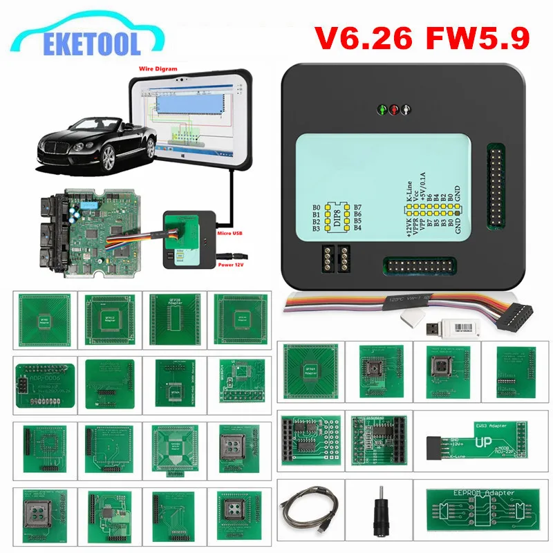 XPROG V6.26 V6.12 V6.17 V5.86 V5.55 полный адаптер Авто ЭБУ Чип программирование Xprog M 5 55