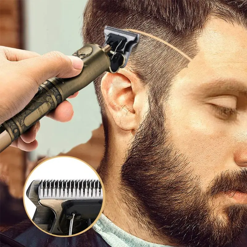 

Professional Hair Clippers Men T-Blade Beard Trimmer Barber Grooming Kit Rechargeable Cordless Haircut Machine D0AB