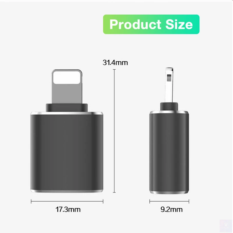 

OTG USB Adapter Lightning Male to USB3.0 iOS13 iOS14 Data Adapter for iPhone 12 Pro Max Mini 11 Pro XS Max XR X iPad Adapter