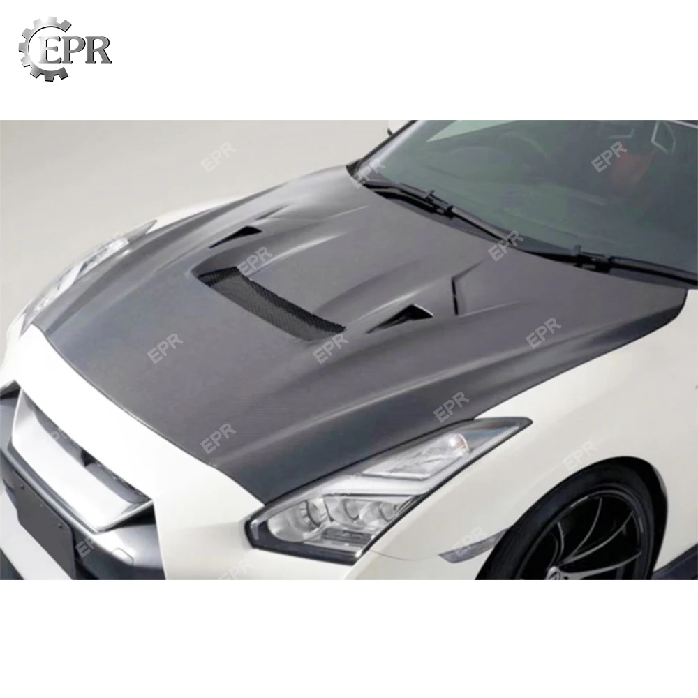 Для Nissan GTR R35 2017 MY17 VRS Стиль углеродного волокна/стекловолокна капот отделка |