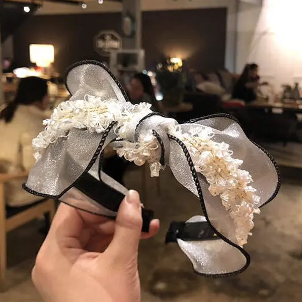 Новая модная искусственная Жемчужная Повязка на голову ручной работы повязка