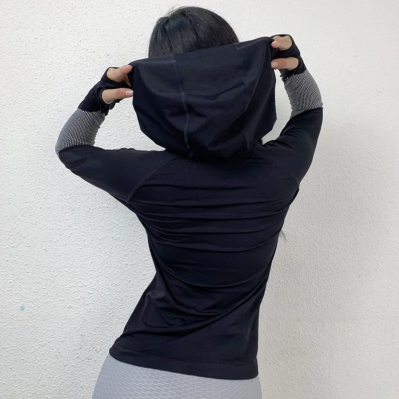 Осенне-зимний спортивный Топ для женщин свободная Спортивная быстросохнущая