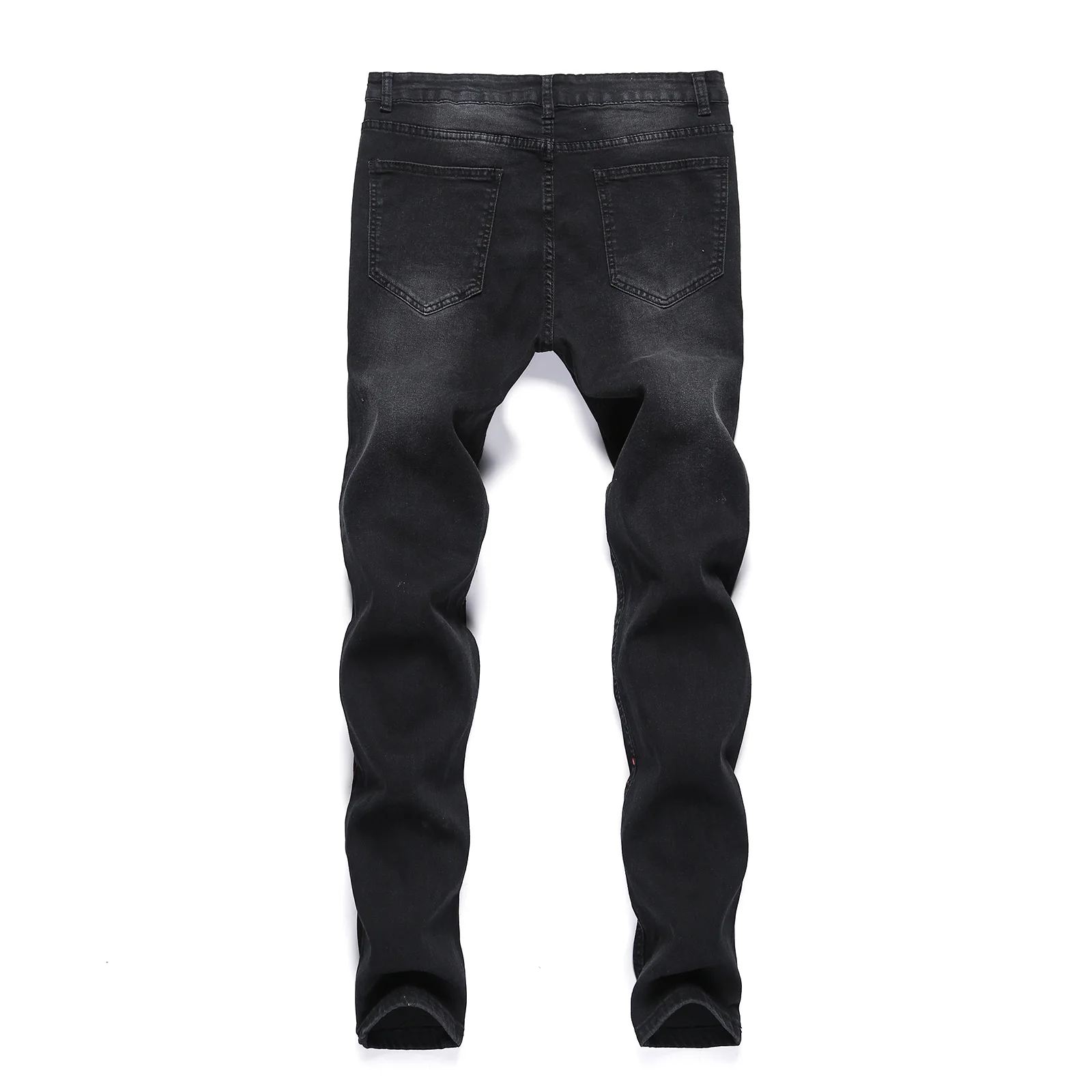 Men Skinny Jeans Oil paint Long Pencil Pants Ripped Jeans Slim Spring Hole Male Hip-hop Trousers Clothes