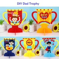 diy non woven dad trophy children handmade fathers day gifts handicrafts kindergarten craft toys daddy reward