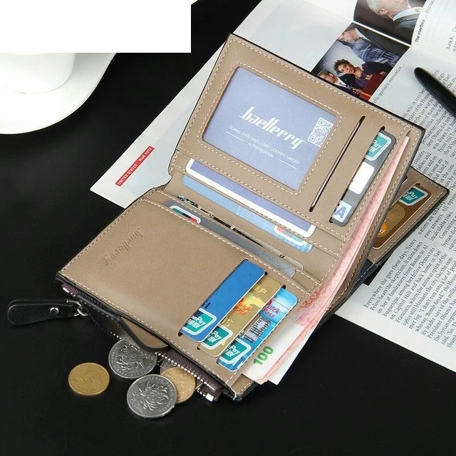 

men wallet for leisure multi-function zipper coin card wallet