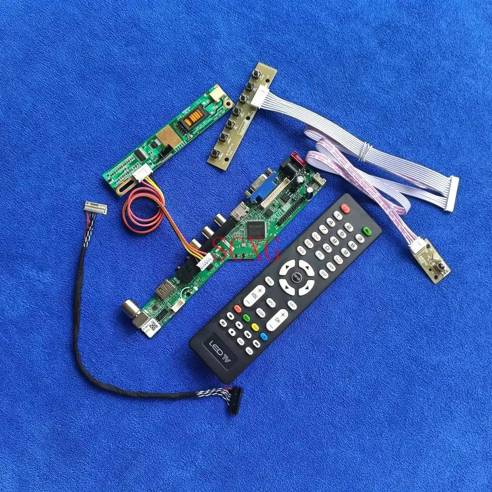

1 с холодным катодом (CCFL LVDS 30-контактный аналоговый комплект 1280*800, совместимому с HDMI, VGA, AV USB ЖК-дисплей панель привода карты для LP154W01-TLC1/TLD1/TLE1/...