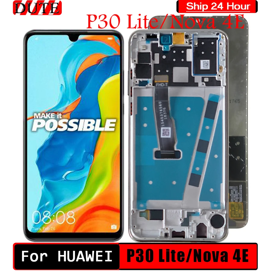 Оригинальный ЖК дисплей 2312*1080 AAA с рамкой для HUAWEI P30 Lite экран Nova 4e MAR LX1 LX2 AL01|Экраны