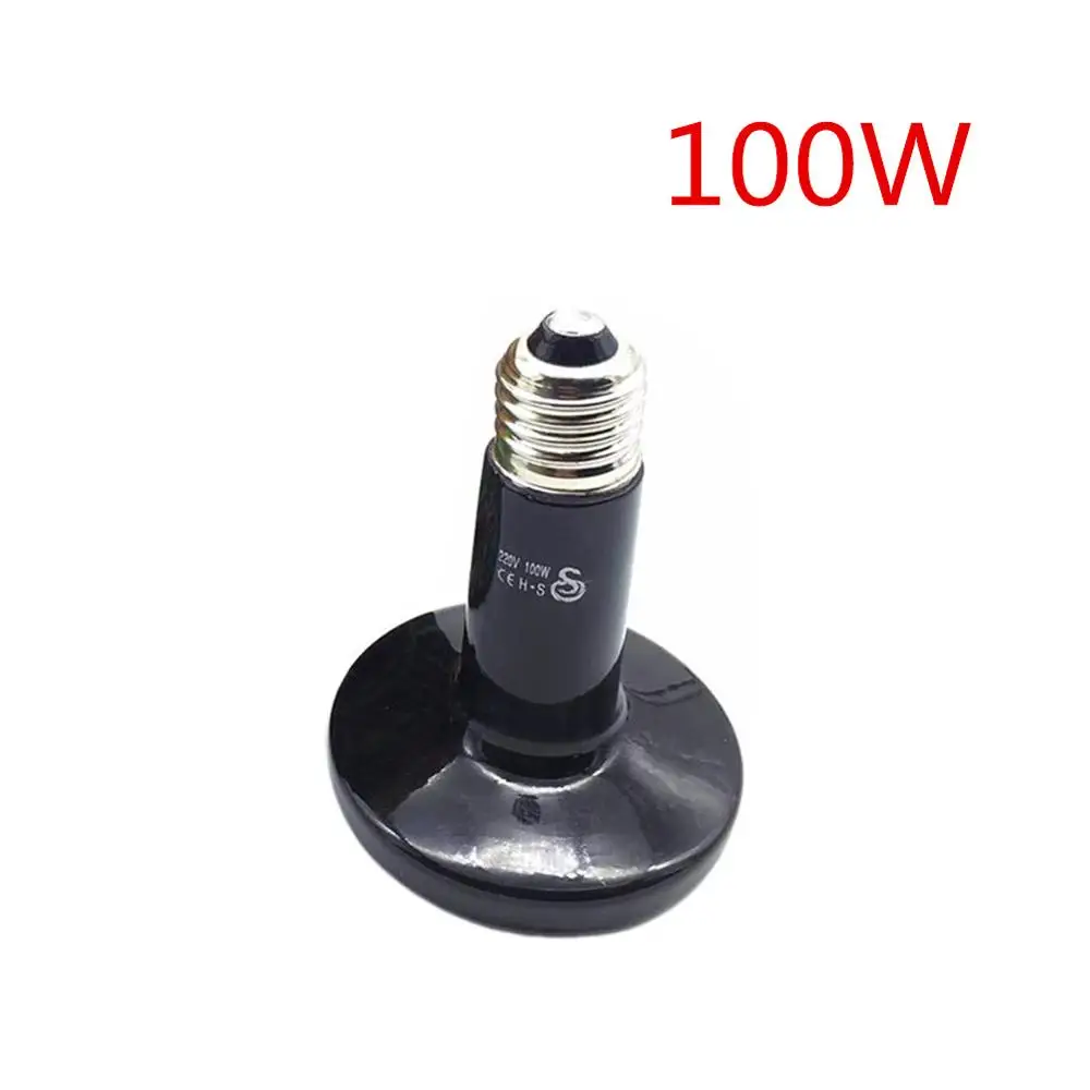 1Pc 220V Ceramics Heat Lamp 25W/50W/75W/100W/150W/200W Emitter Heater Pet Reptile Farm Animal Poultry Heat Breeding Light - Цвет: 100W