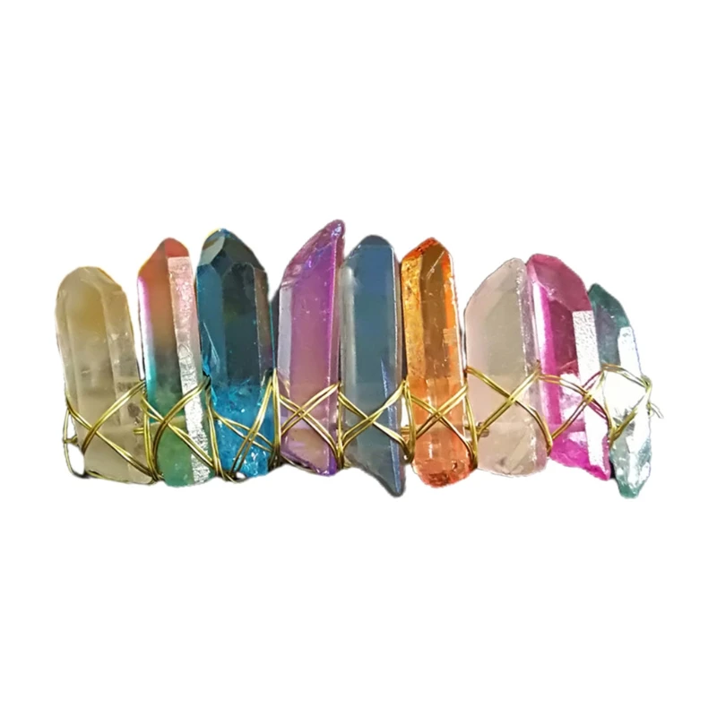Ful Raw Crystal Quartz Hair Barrette Natural Stone Wedding Hairpin