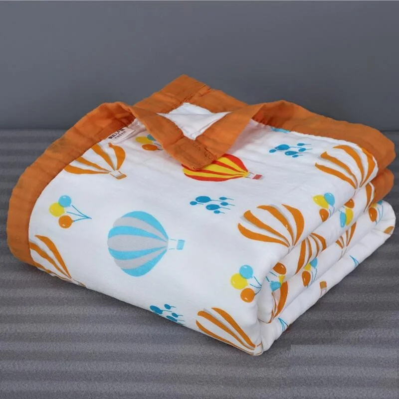 Детское муслиновое одеяло 100% хлопок 120*150 см для новорожденных 6 и 4 слоя|Одеяла