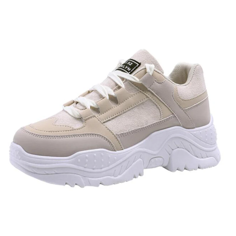 Женские кроссовки на платформе COVOYYAR повседневные осенние из флока танкетке со