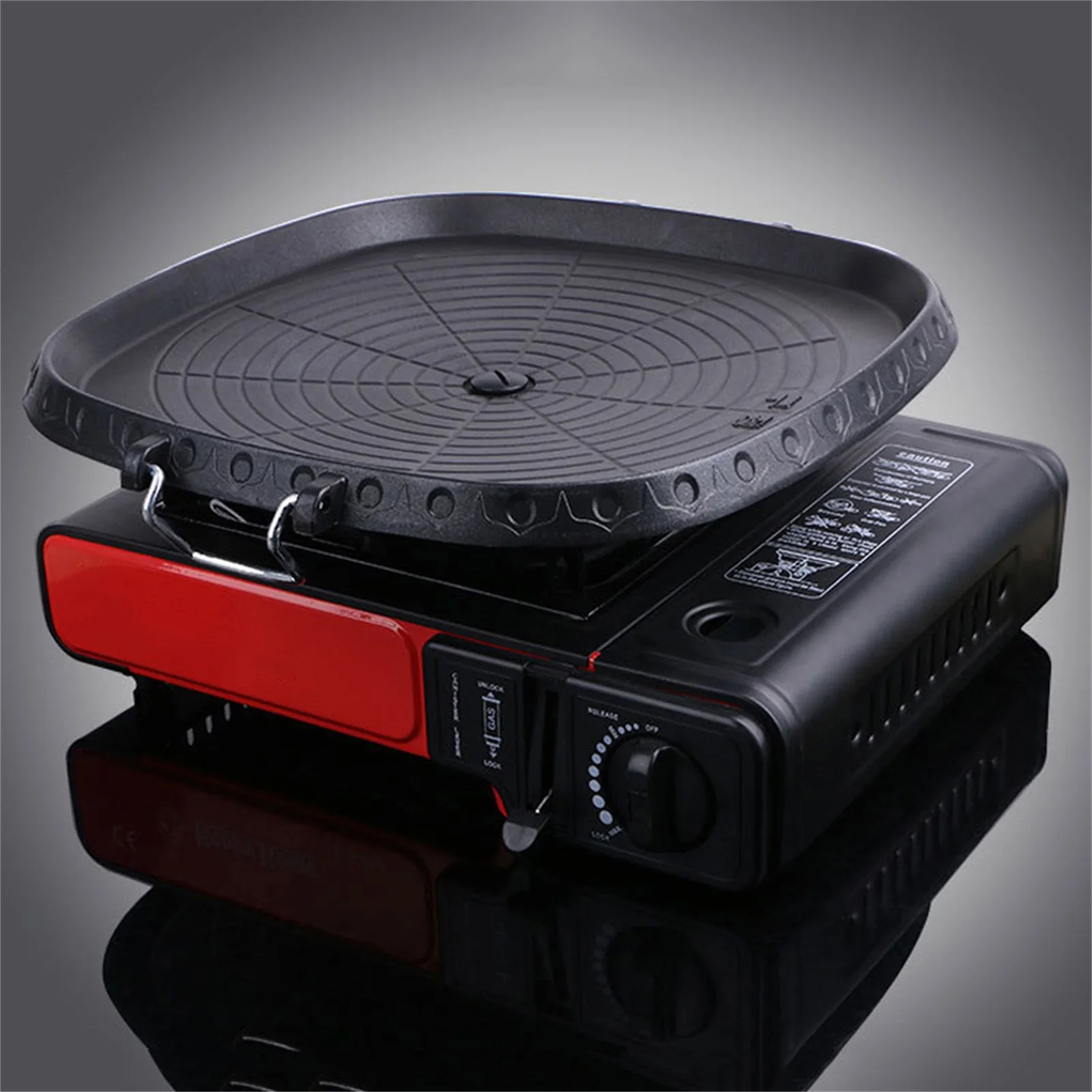 

Special Baking Tray For Cassette Stove Smokeless Non-stick Barbecue Tray Square Baking Tray For Outdoor Party Camping Barbecue