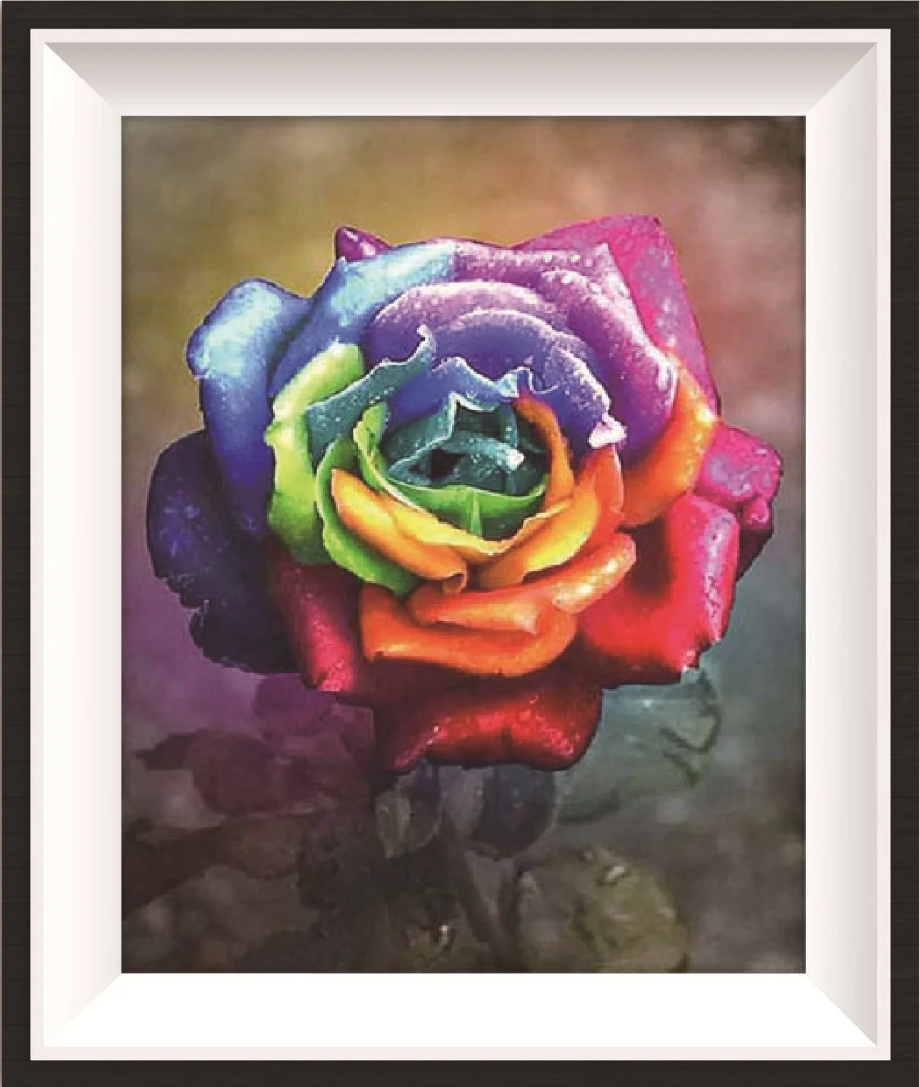 

Refined Diamond Painting Full Diamond New Living Room Diamond Embroidery Diamond Cross Stitch New Colorful Rose Home Decoration