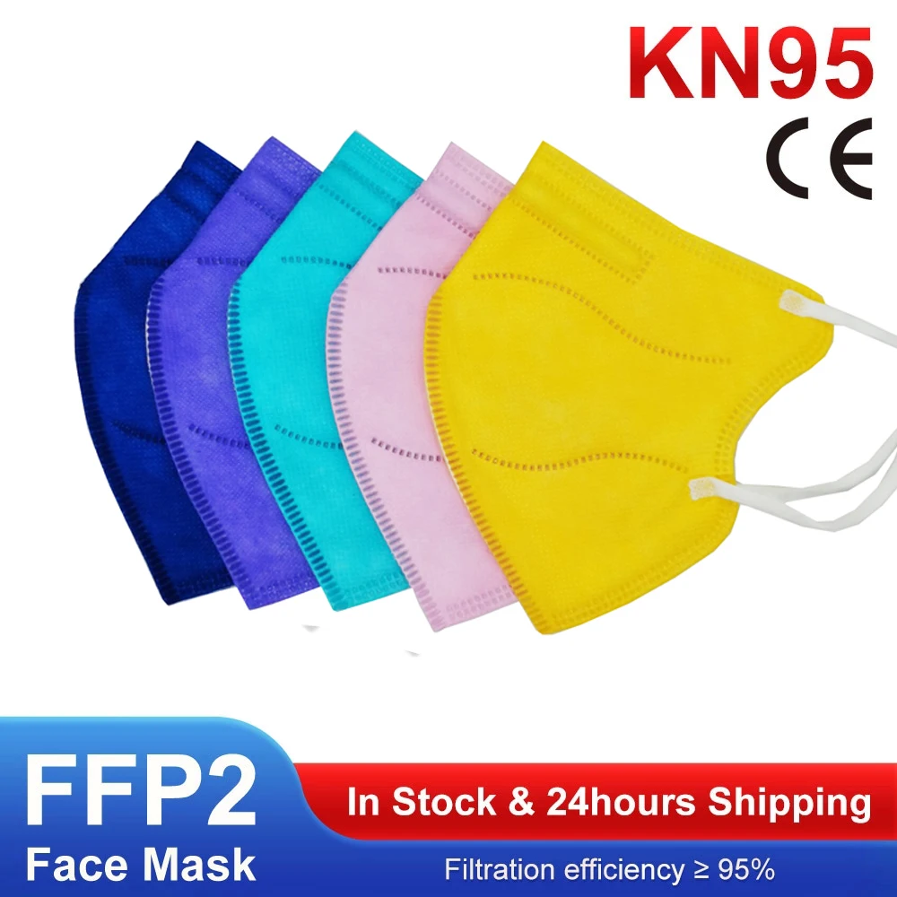 FFP2 KN95 маски со ртом для лица детей Защитные Mascarillas 5-Слои фильтры дышащей