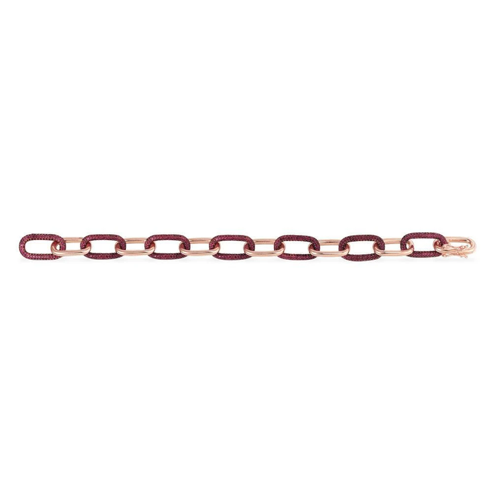 

High Quality Fashion Style New Pink Gold Wine Red And Pink Buckle Charm Bracelet Women's Jewelry En Engraved Logo