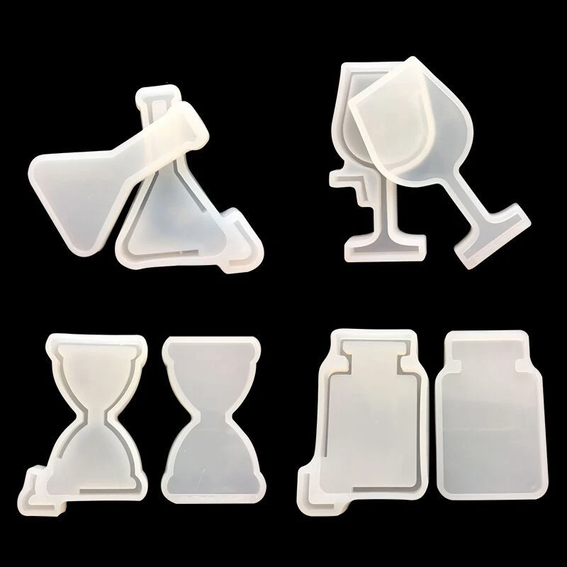 

1pcs UV Resin Jewelry Liquid Silicone Mold Cup & Bottle Goblet Resin Charms Molds For DIY Intersperse Decorate Making Molds