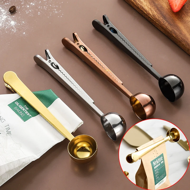 

Зажим для кофейной ложки «Два в одном», из нержавеющей стали