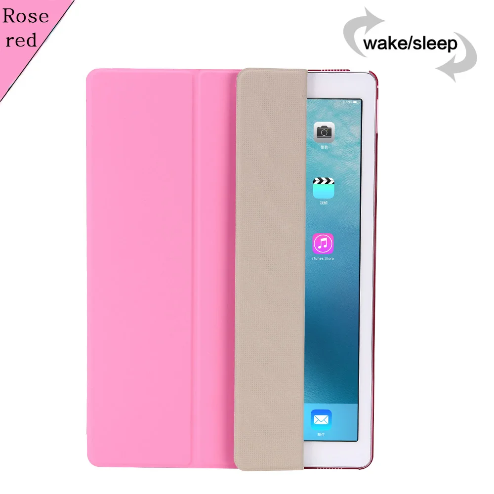 Rose red Cмарт-чехол для планшета для iPad 10,2 дюймов 7-го поколения, авто спящий/Пробуждение складной чехол-книжка подставка чехол для iPad 10,2-дюймовый сумка - Цвет: Rose red