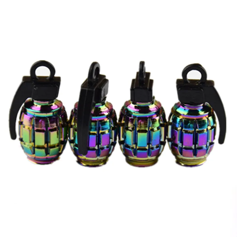 

2PCS Aluminum Car Bike Tire Valve Caps Neon Lights Color Bullet Design Car Truck Air Port Cover Tire Rim Valve Wheel Stem Cap