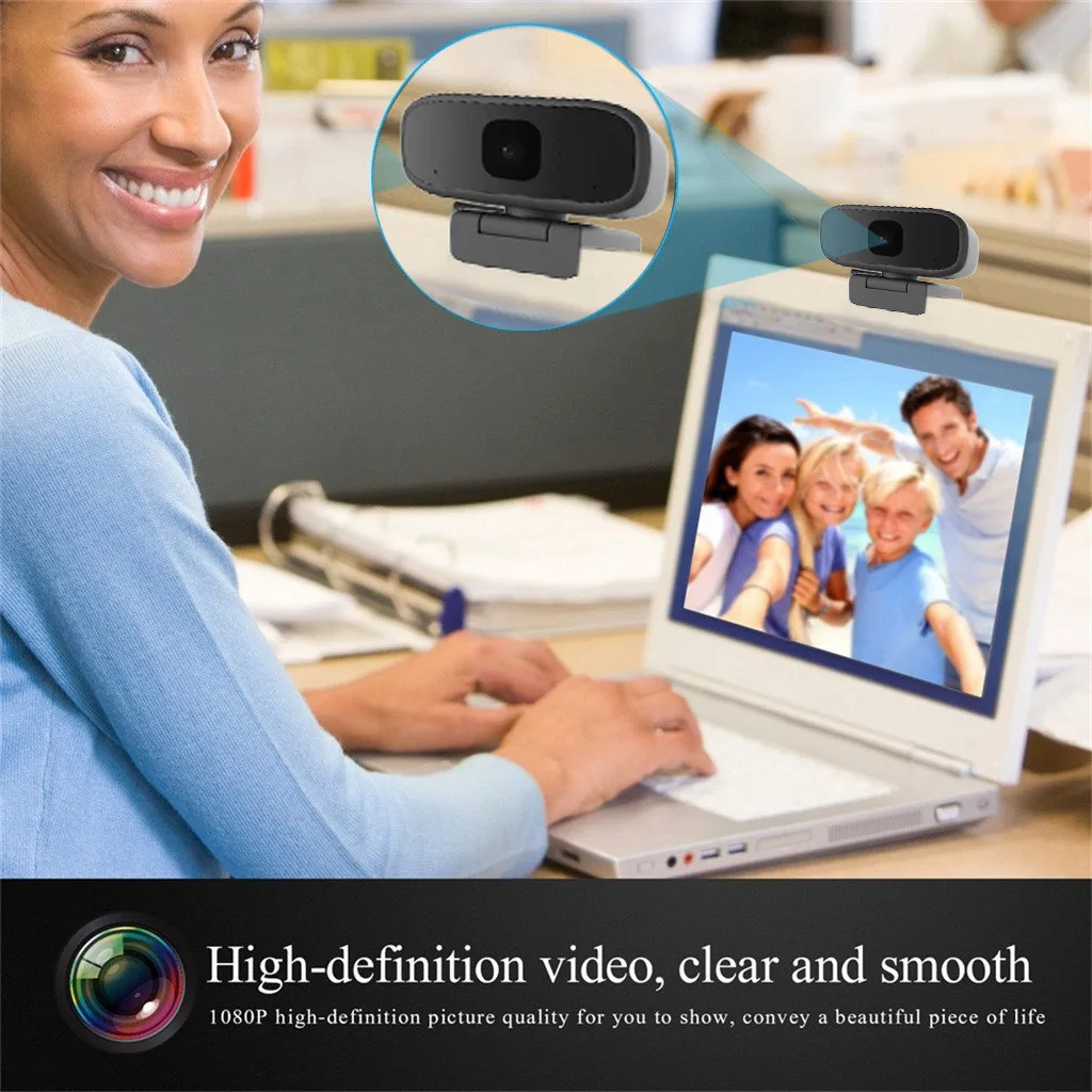 

Aoni-Full HD 720P Desktop Computer Live Camera With Mic USB Video Webcam Webcam Built-in Microphone USB Plug And Play Live Cool
