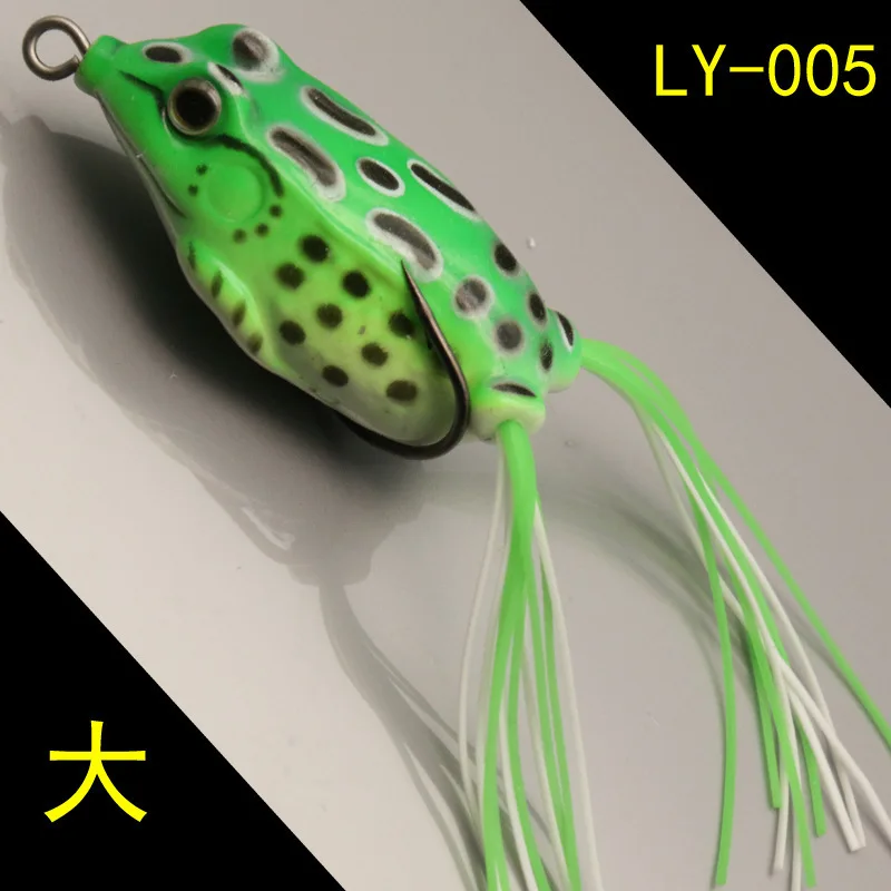 Рыболовная приманка искусственная лягушка с кисточкой двойные крючки бородкой