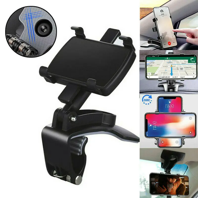 

360° Clip On Dashboard Mobile In Car Phone Holder Mount Stand Cradle Universal