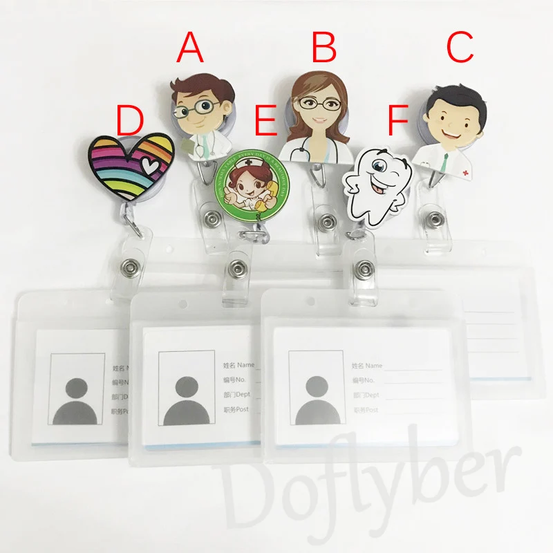 Милая Водонепроницаемая Выдвижная бейдж с катушкой для стоматологов врачей