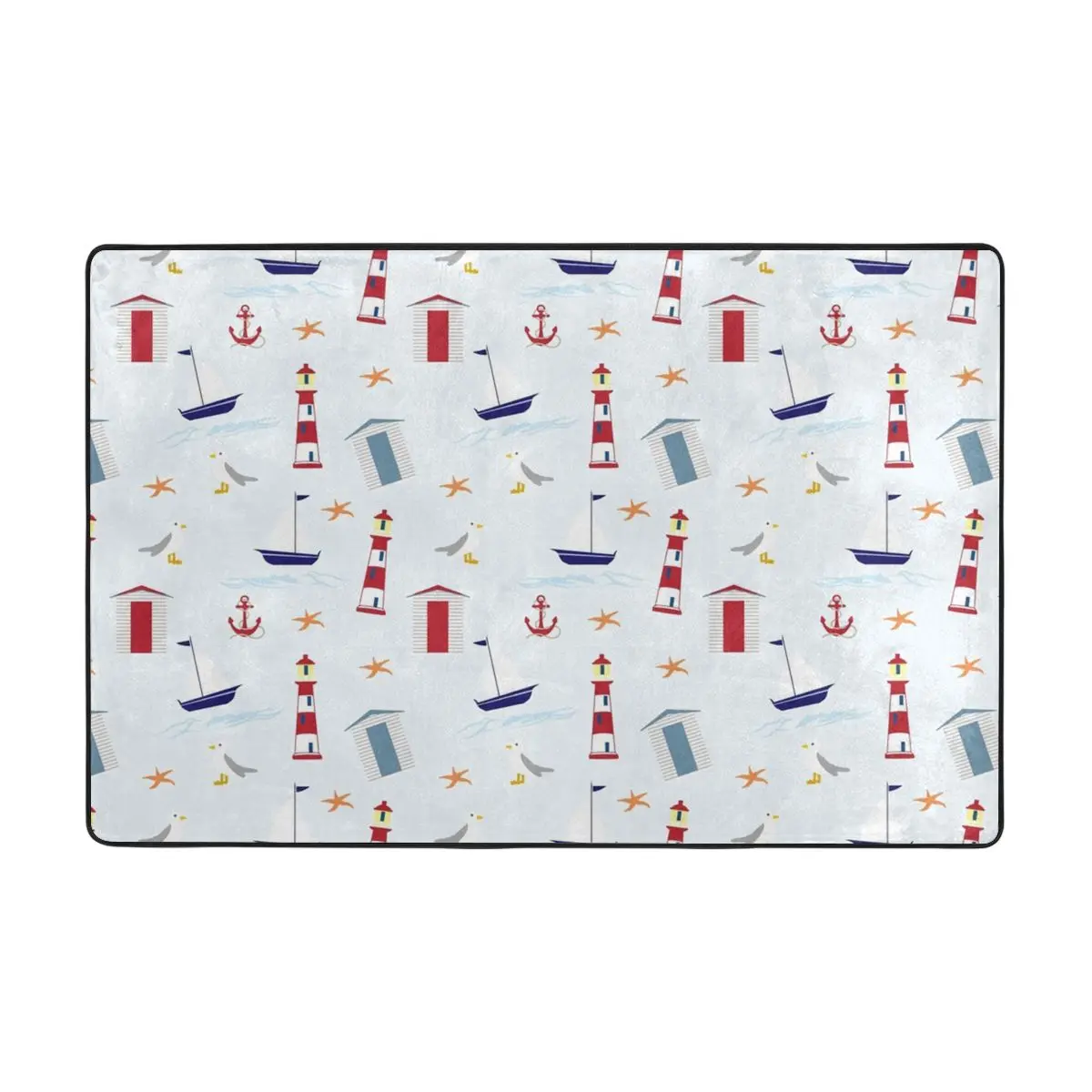 

Nautical Doormat Carpet Mat Rug Polyester Anti-slip Floor Decor Bath Bathroom Kitchen Bedroom 60*90