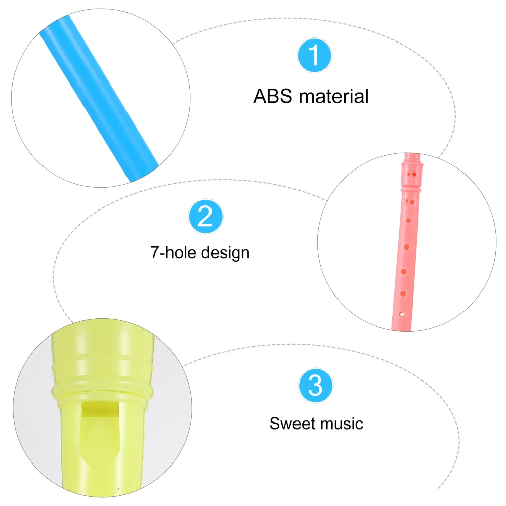 

5pcs Kid's Descant Soprano Recorder Student High Pitch Recorder (Mixed Color)