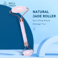 miss sally natural jade roller massagers for face gua sha facial roller massager face lifting for neck body skin care