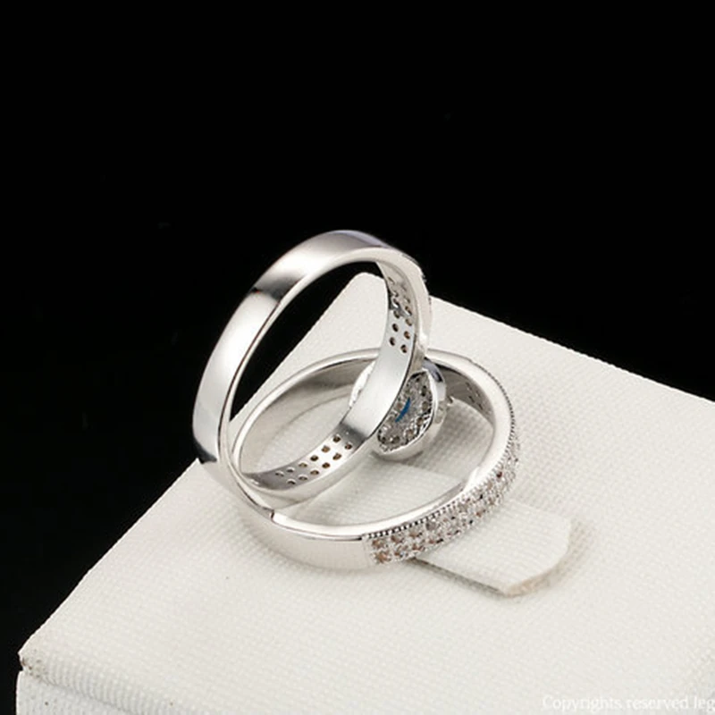 TENGTENGFIT 18K Платиновое Покрытие Круглый Кубический цирконий подвижные кольца для