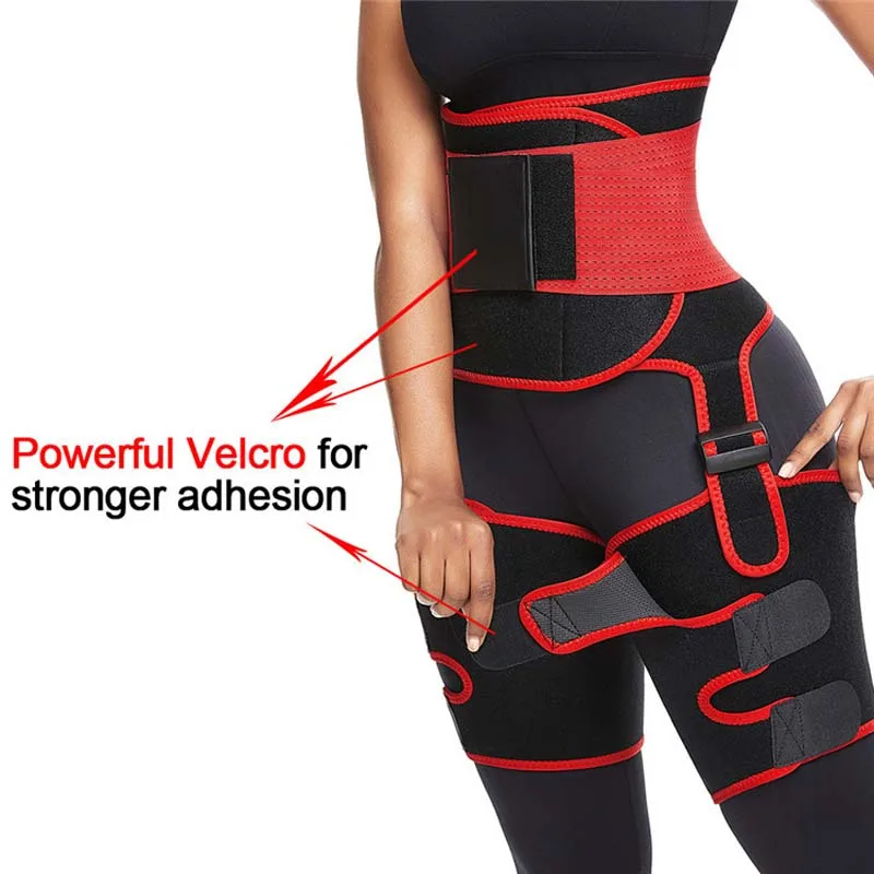 3 in 1 waist and thigh trimmer Slimmer Neoprene Waist Trainer Butt Lifter Workout Leg Wrap Shaper Weight Loss Compression Girdle
