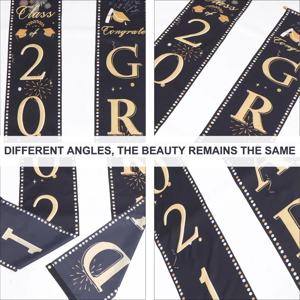 

1 Pair Grad Elements Design Couplets Door Curtain Graduation Party Decorations