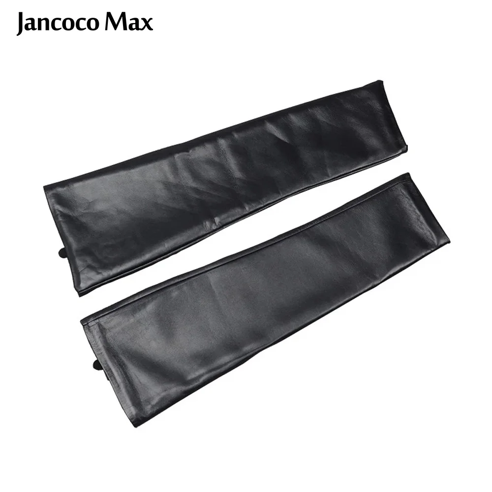 Jancoco Max Новые простые Стильные женские длинные перчатки из овечьей кожи без