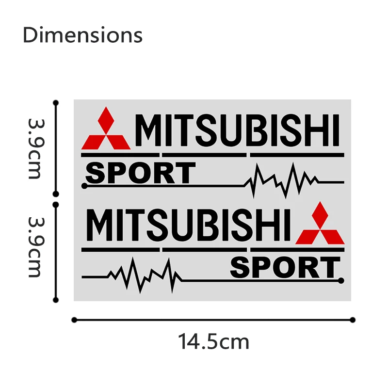 2 шт. автомобильные товары стикер на зеркало заднего вида в автомобиле для Mitsubishi
