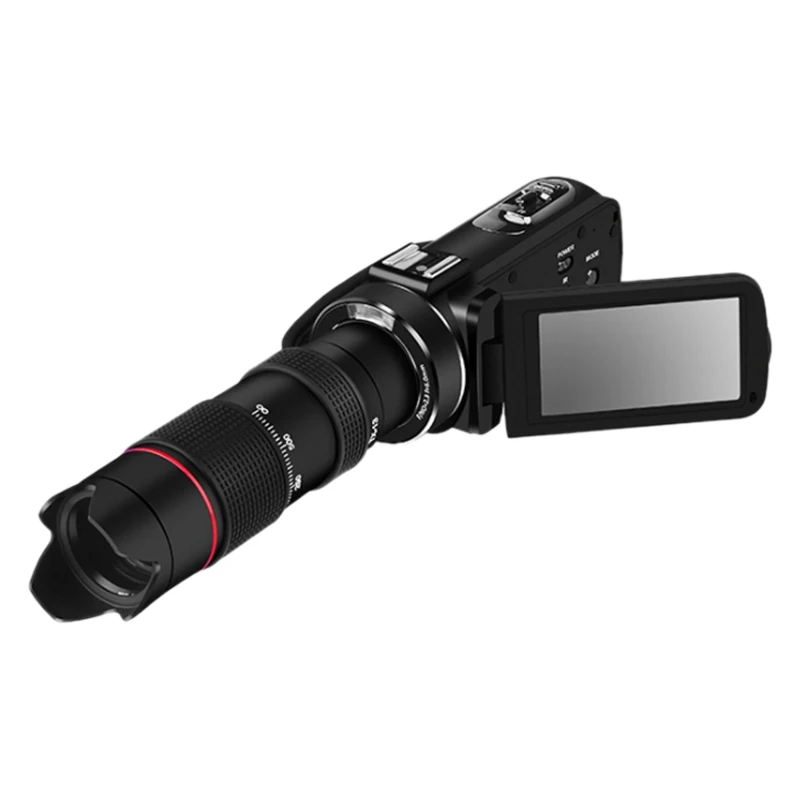 

Видеокамера FHD 1080P, 30 кадров в секунду, 3,0 дюймовый IPS экран, инфракрасное ночное видение, 16-кратный цифровой зум, 30 МП (вилка стандарта ЕС)