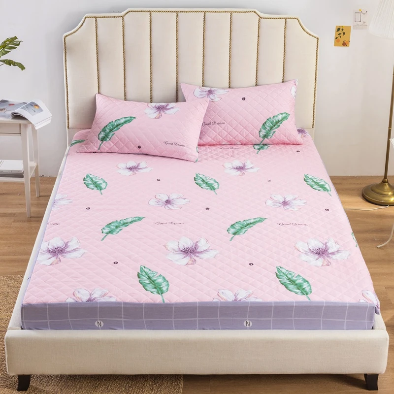 Стеганый хлопок простыня наматрасник с Elatistic Ультра мягкий дышащий Твин/queen/King